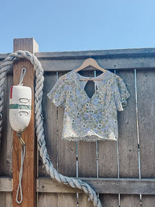 "Wild Flowers" Short Sleeve Blouse