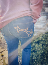 Load image into Gallery viewer, “The Great Outdoors” Dark Wash Jeans