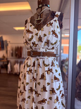 Load image into Gallery viewer, “Giddy Up” White Horse Dress