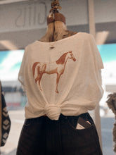 Load image into Gallery viewer, “Vintage Cowgirl” Fringe Sleeve Tee (Up To XL)