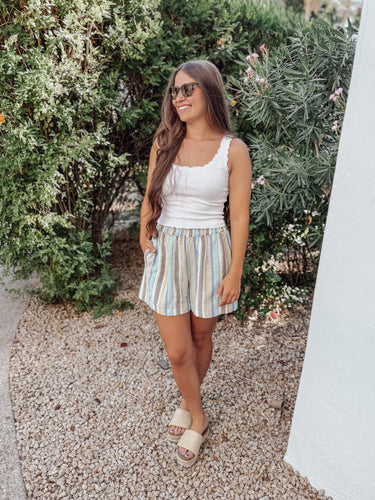 “Sea Breeze” Stripe Shorts (2 COLOR)