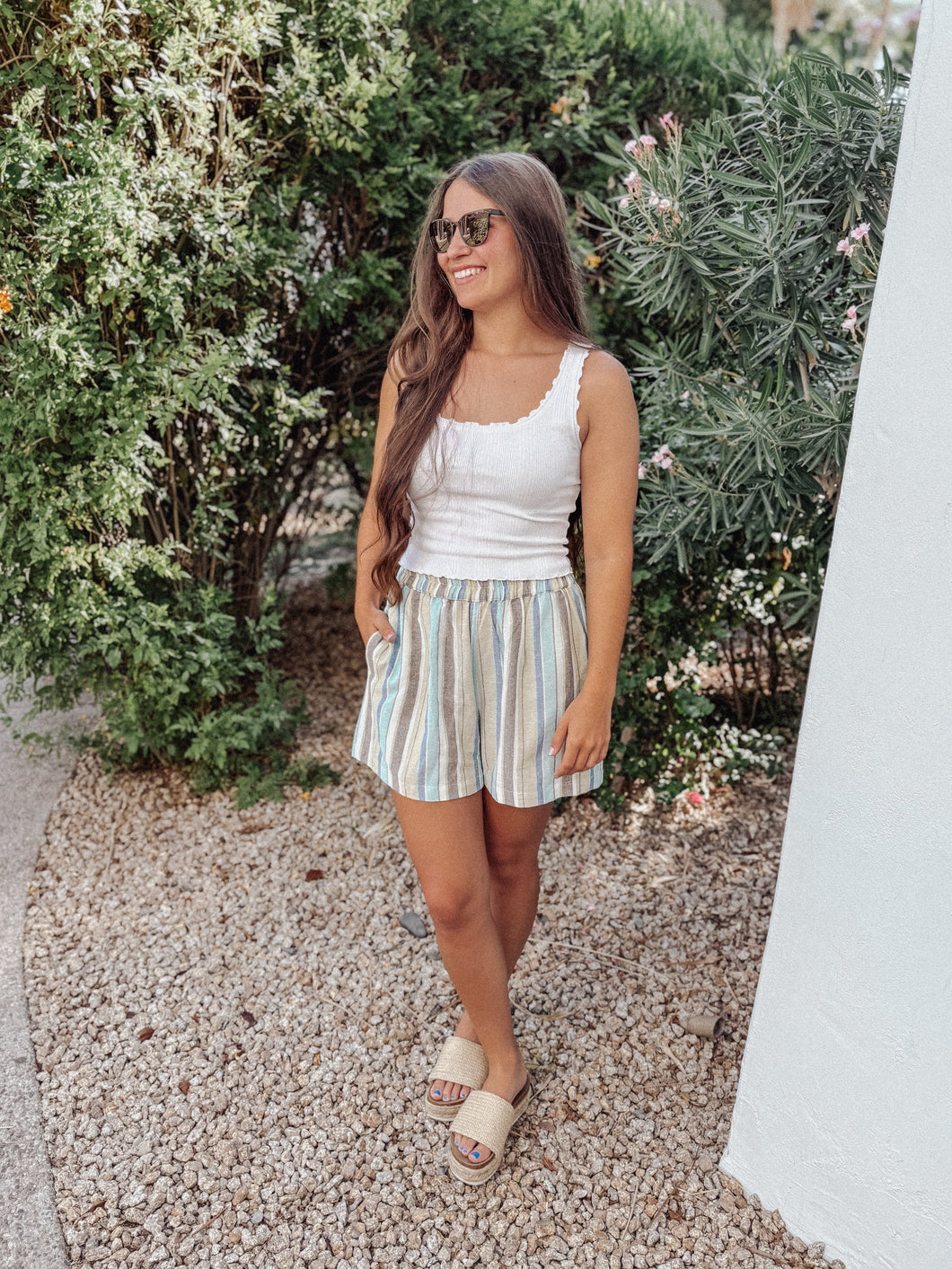 “Sea Breeze” Stripe Shorts (2 COLOR)