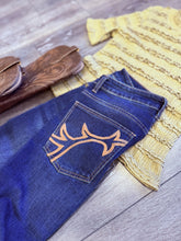 Load image into Gallery viewer, “The Great Outdoors” Dark Wash Jeans