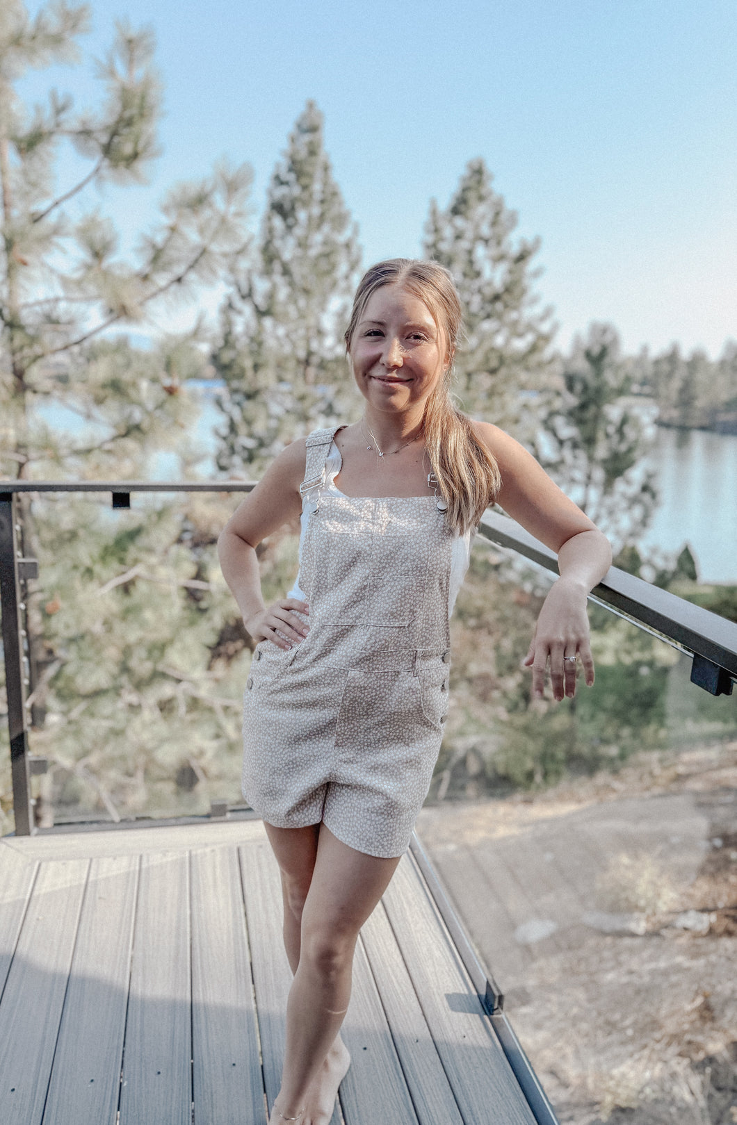 “Walking On Sunshine” Floral Overalls