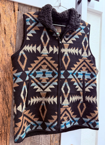 “Winter In The Woods” Aztec Vest (Up To XL)
