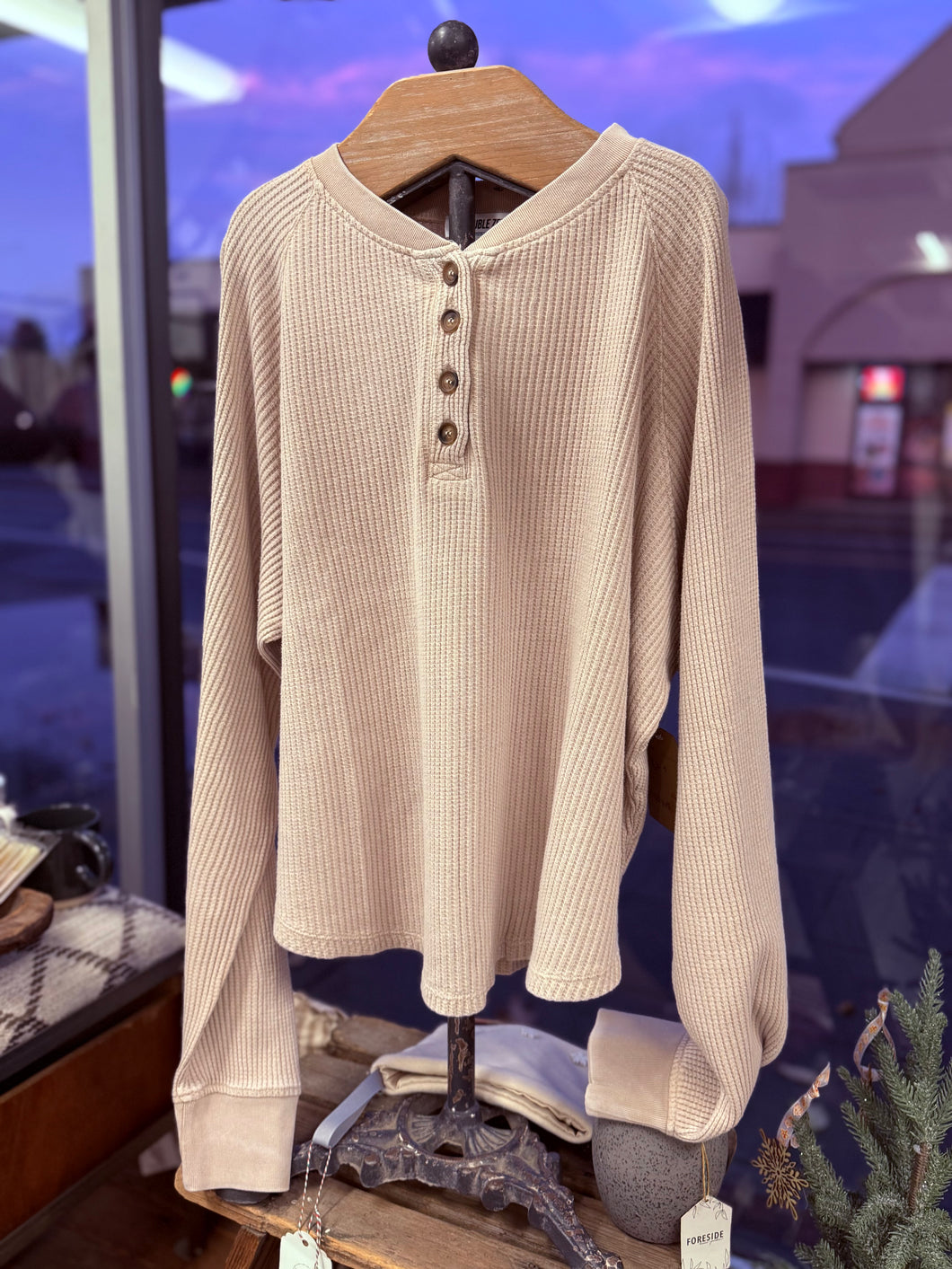 “Casually Cute” Henley Top