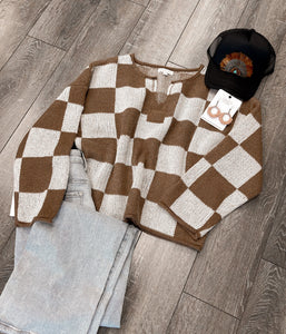 “Check Mate” Sweater