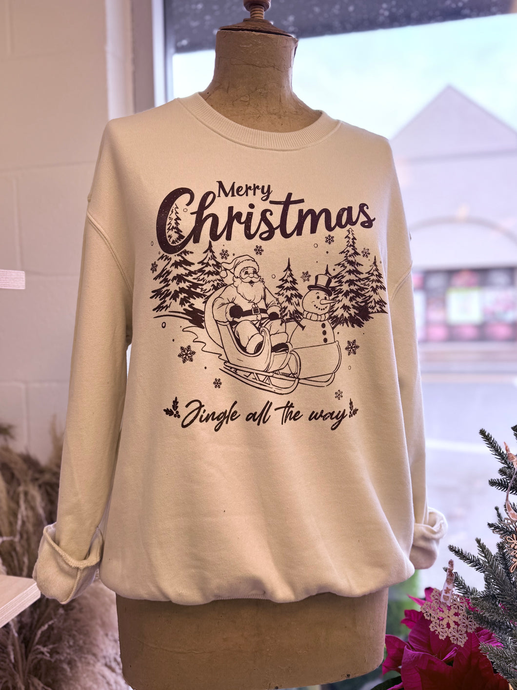 “Merry Christmas” Crew Neck