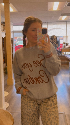 “See You, Cowboy” Sweater (Up To XL)