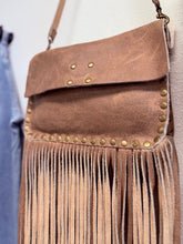 Load image into Gallery viewer, Fringe Taupe Crossbody Bag