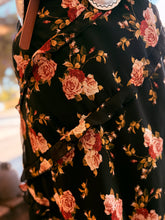 Load image into Gallery viewer, “Summer Fling” Black Floral Skirt