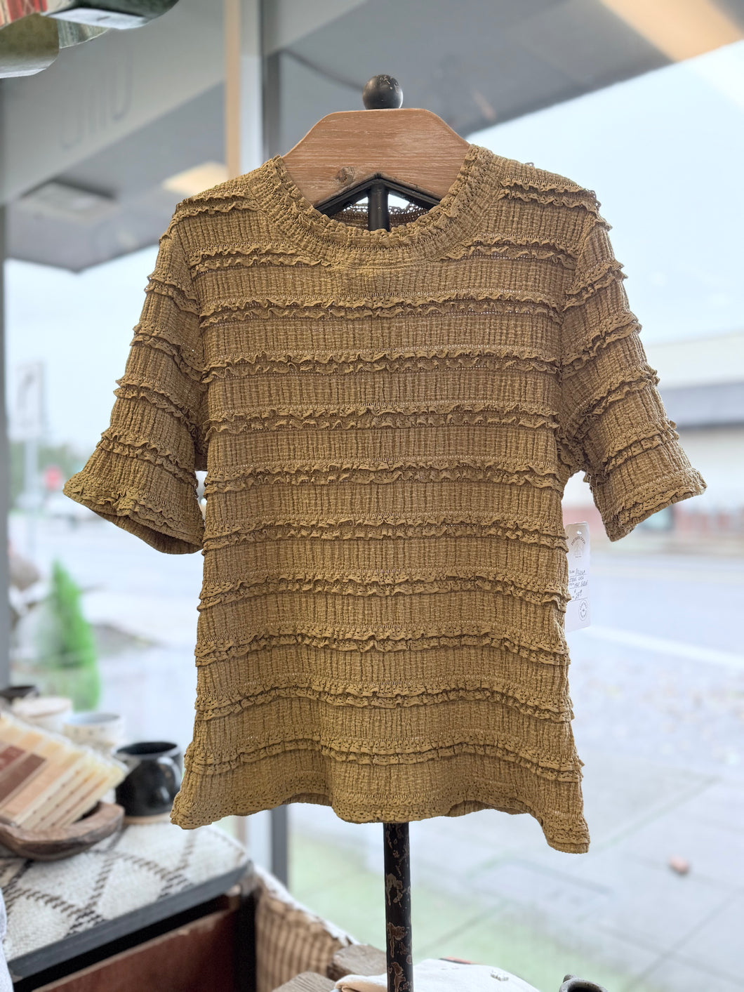 “Champagne Brunch” Lacey Top