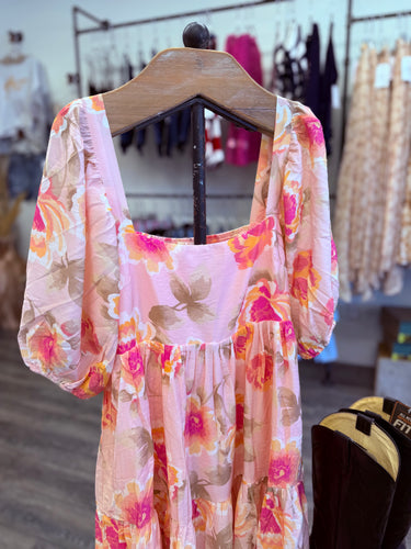 “Pretty In Pink” Floral Dress