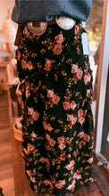 Load image into Gallery viewer, “Summer Fling” Black Floral Skirt