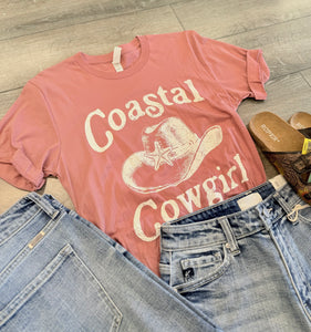 “Coastal Cowgirl Beach Club” Tee (Up to XL)