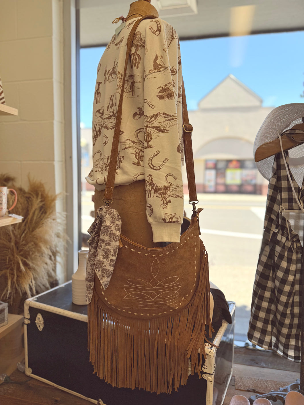 Moon Bag With Fringe