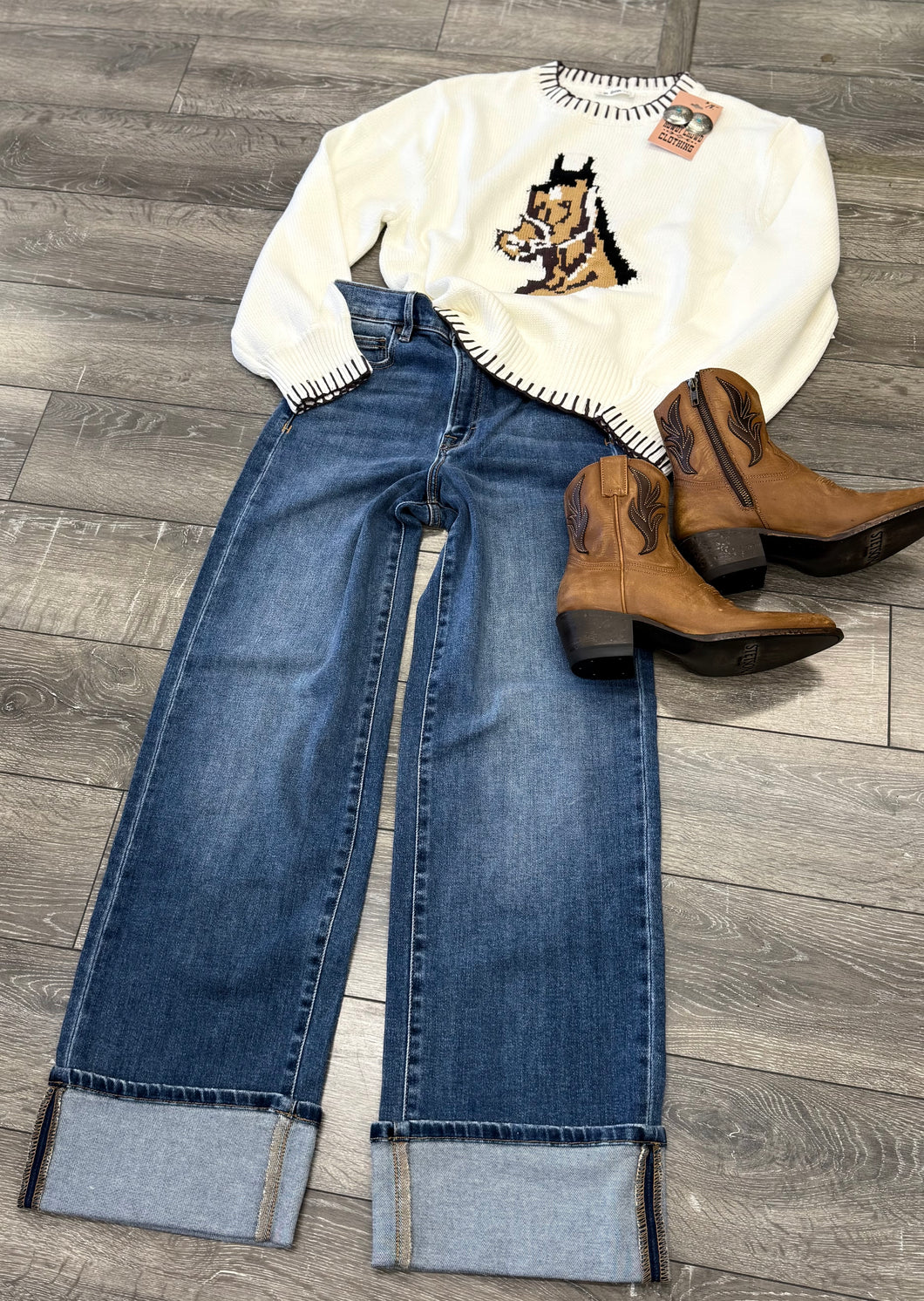 “City Girl” Cuffed Jean