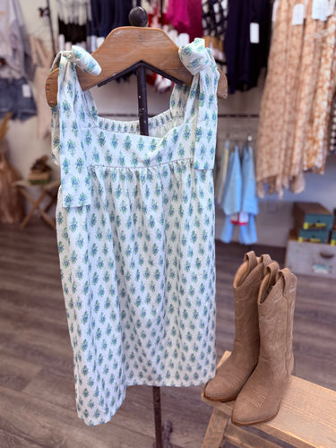 “Secret Garden” Tie Sleeve Dress