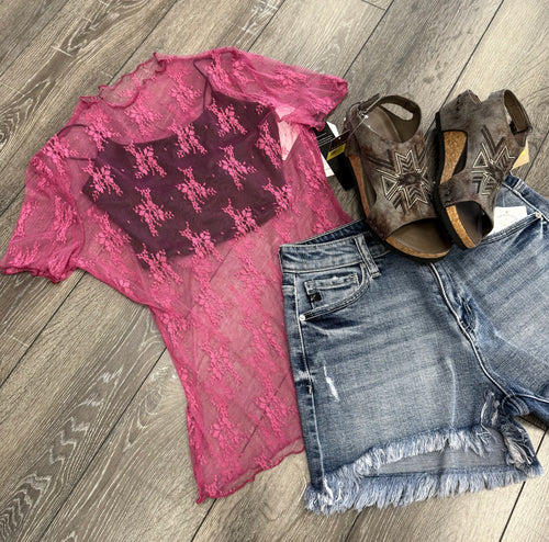 “Berry Cute” Lace Top