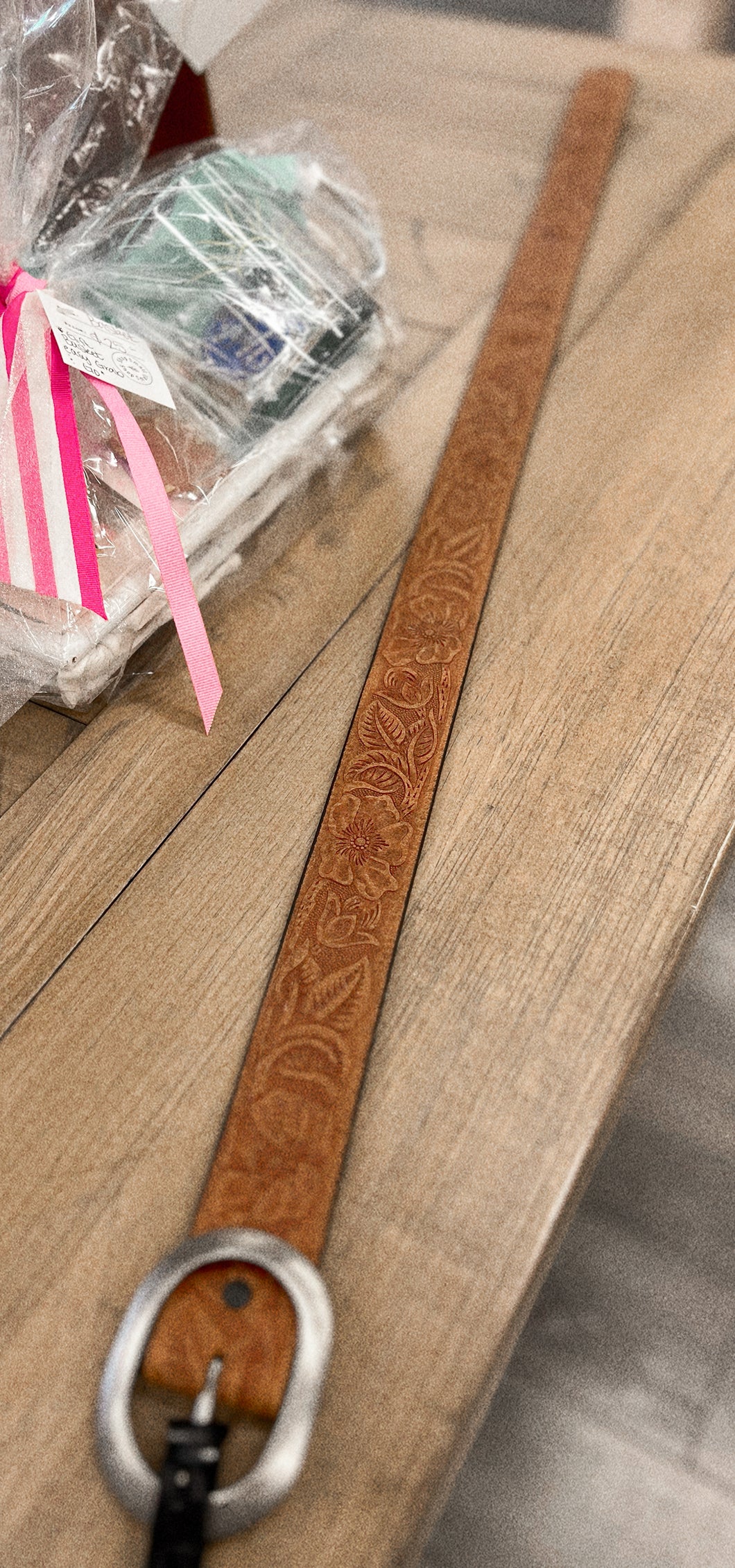 Brown Belt With Tooling Design
