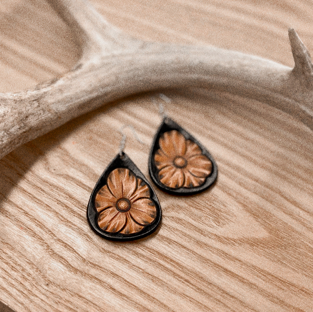 Whiskey Jain Leather Earrings