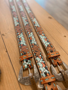 Leather Cactus Belt