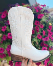 Load image into Gallery viewer, “Nashville Cowgirl” White Boot