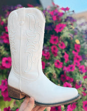 Load image into Gallery viewer, “Nashville Cowgirl” White Boot